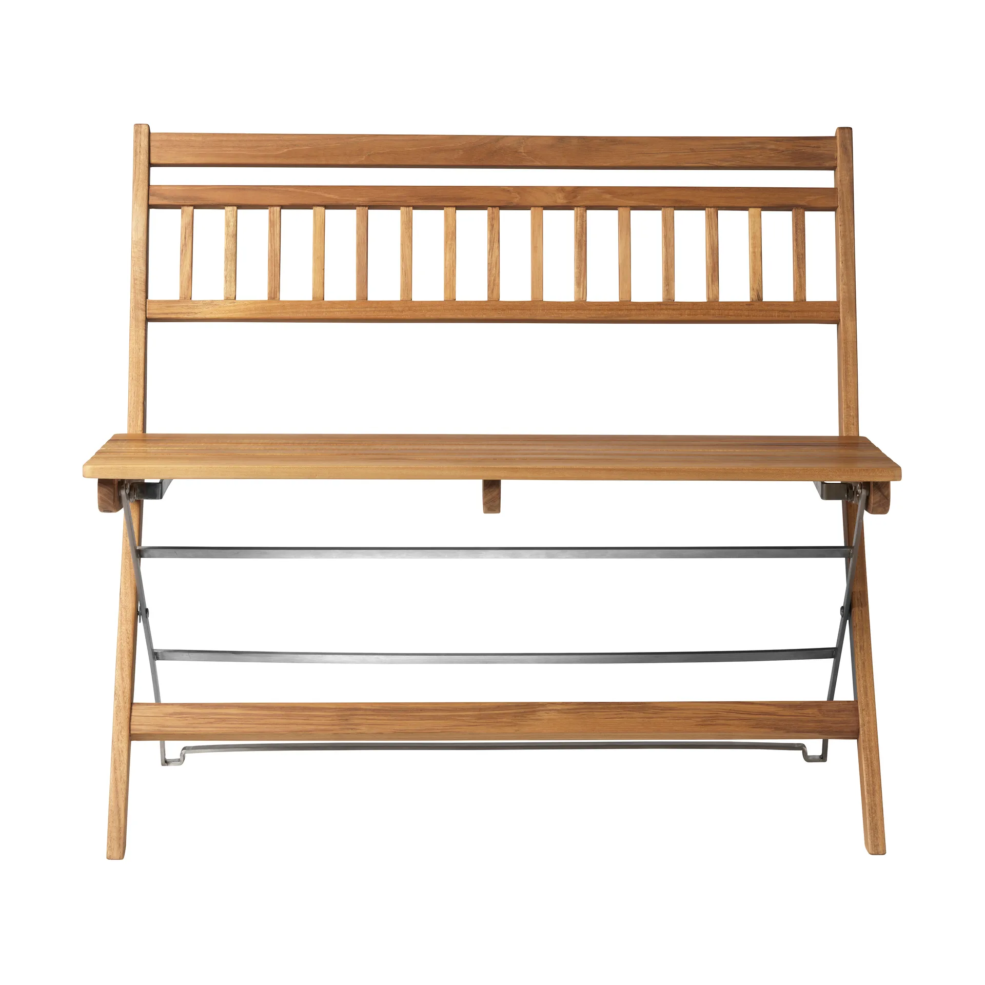 M24 Lilleø balkonbank, Teak-roestvrij staal FDB Møbler