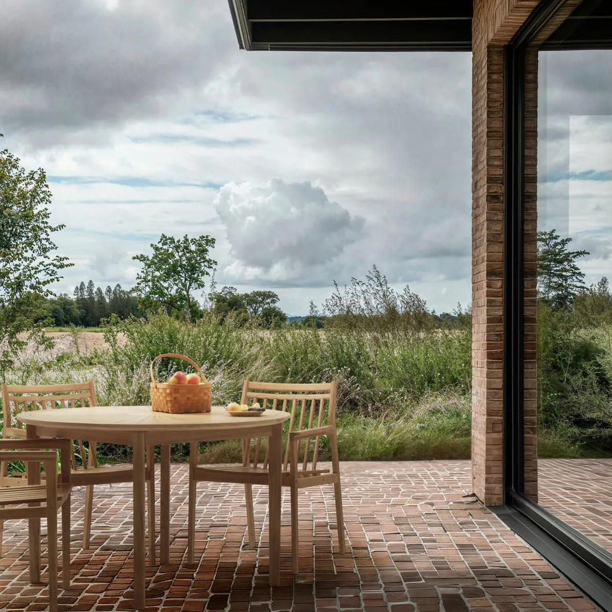 M27 Sammen tuintafel Ø120 cm, Teak massiv geolied FDB Møbler