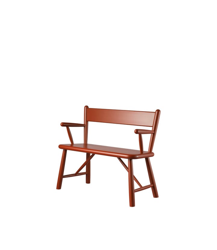P11 kinderbank, Beech red painted FDB Møbler