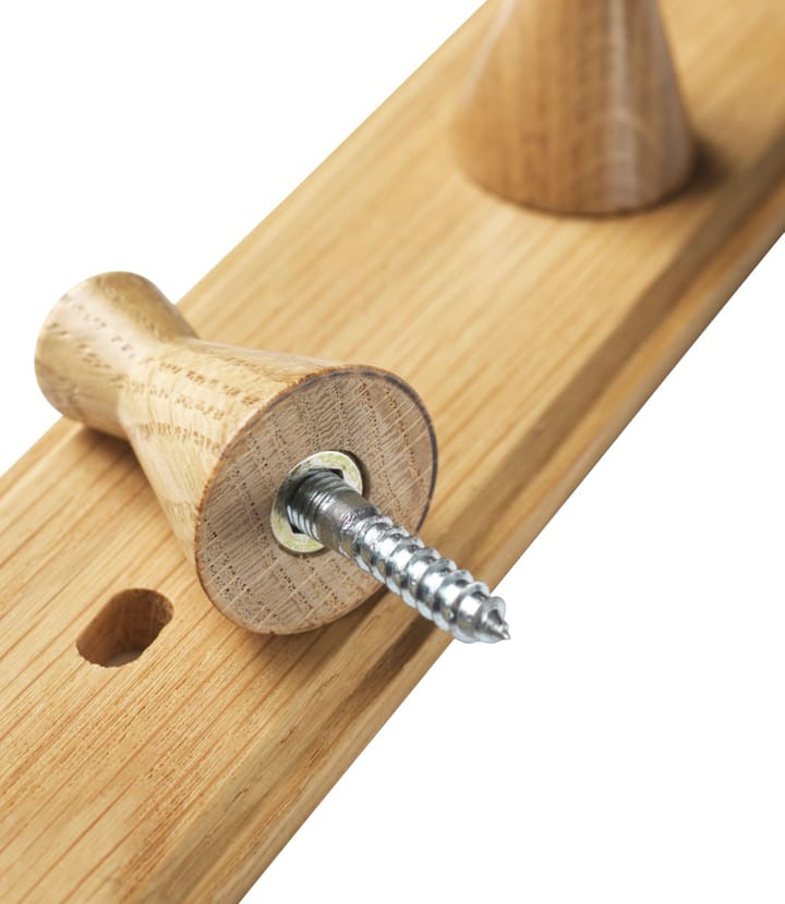 Q3 Allé kroklist 5 haken, Oak nature lacquered FDB Møbler
