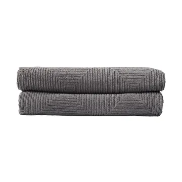 R33 Kirkeby badhanddoek 2-pack - Granite gray - FDB Møbler