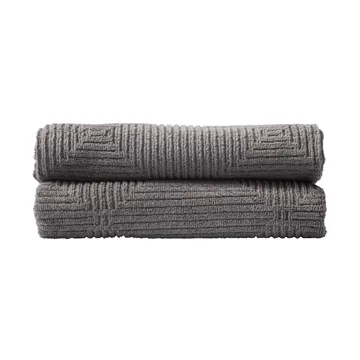 R33 Kirkeby handdoek 2-pack - Granite gray - FDB Møbler