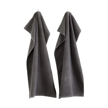 R33 Kirkeby handdoek 2-pack - Granite gray - FDB Møbler