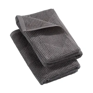 R33 Kirkeby handdoek 2-pack - Granite gray - FDB Møbler