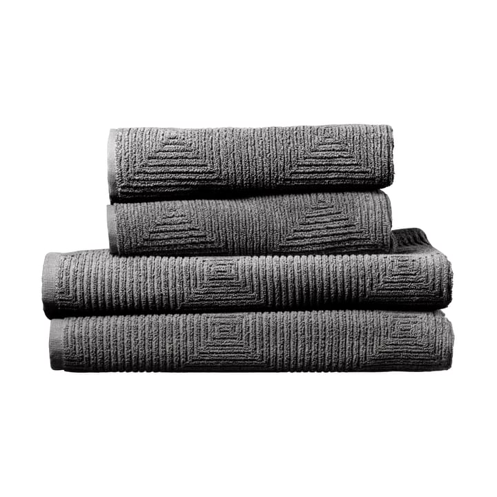 R33 Kirkeby handdoekenset 4-delig - Granite grey - FDB Møbler