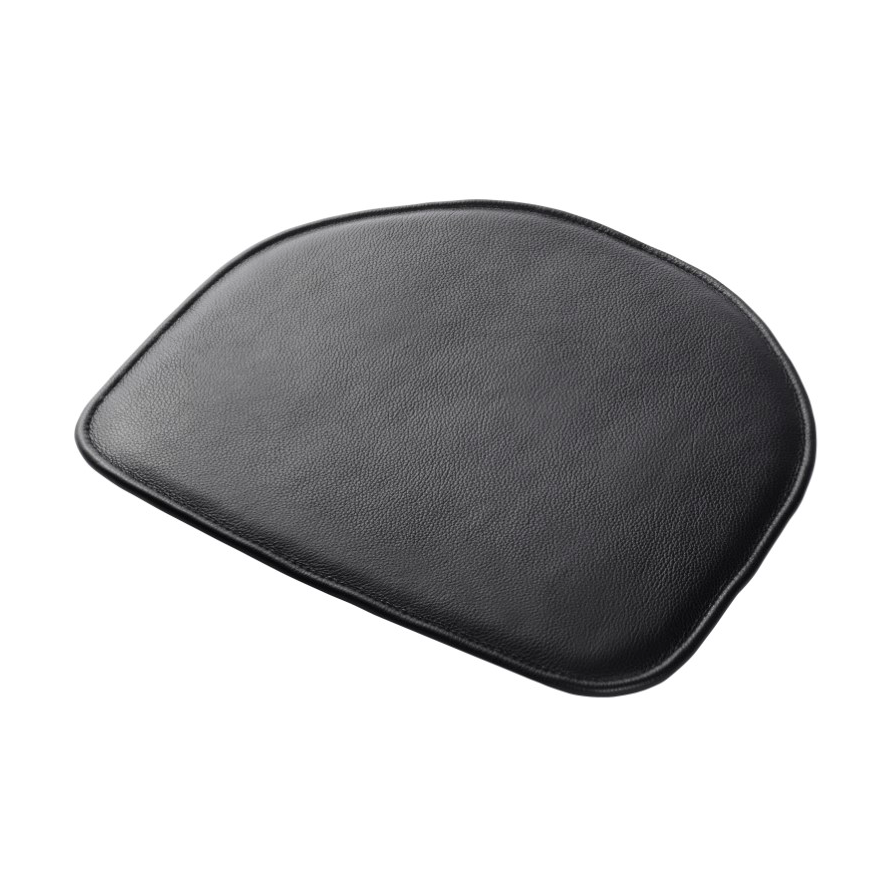 FDB Mobler R5 Noje J46 zitkussen Black leather | Scandinavisch Interieur | Stoelkussens | Zwart