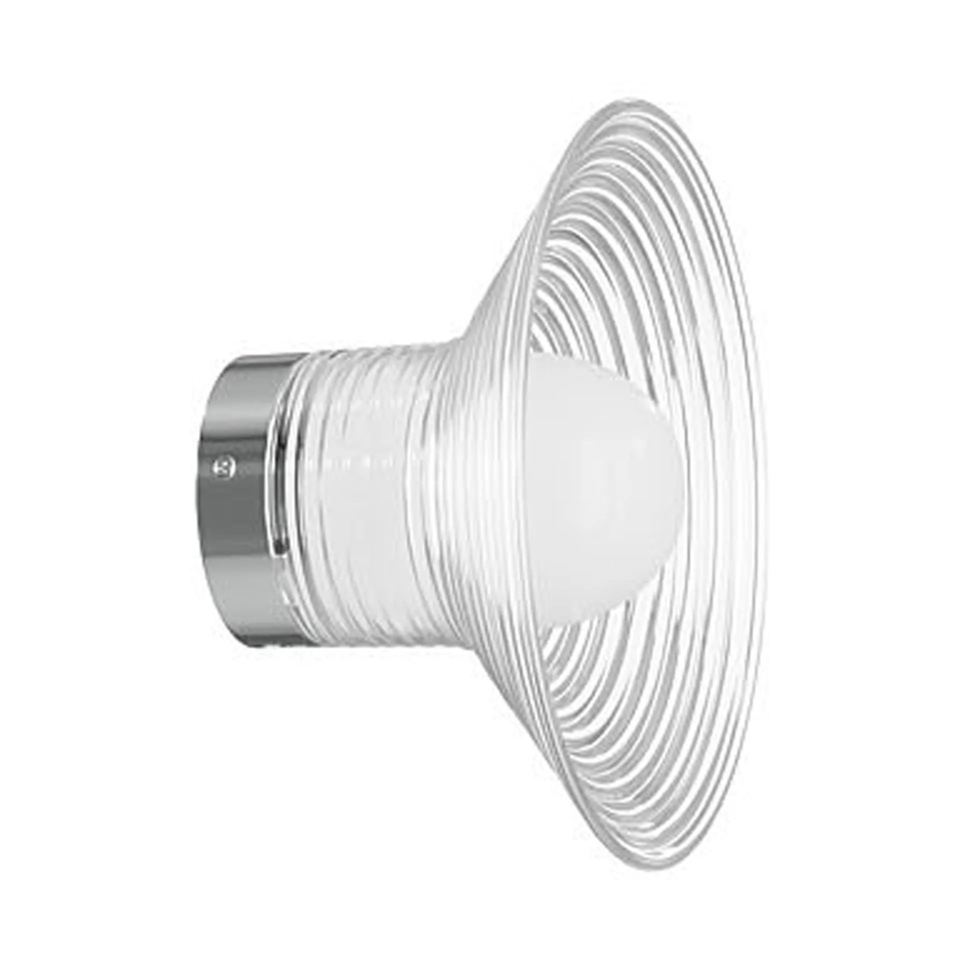 U12 Sletterhage wandlamp, Aluminium-opaalglas, vaste installatie FDB Møbler