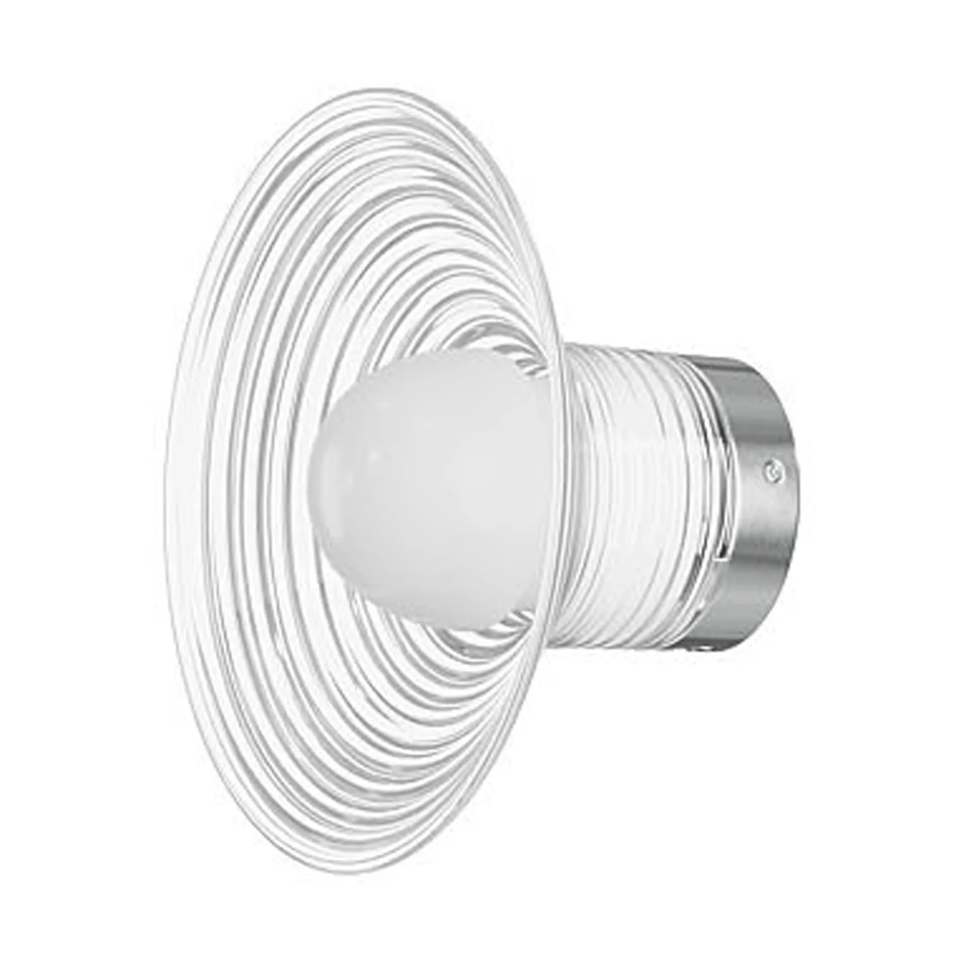 U12 Sletterhage wandlamp, Aluminium-opaalglas, vaste installatie FDB Møbler