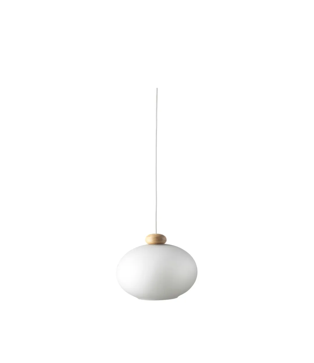 U2 Hiti hanglamp, Opal-oak nature lacquered FDB Møbler