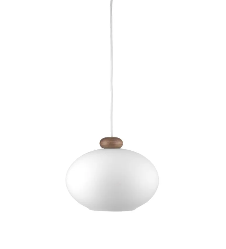 U2 Hiti hanglamp, Opal-walnut nature lacquered FDB Møbler