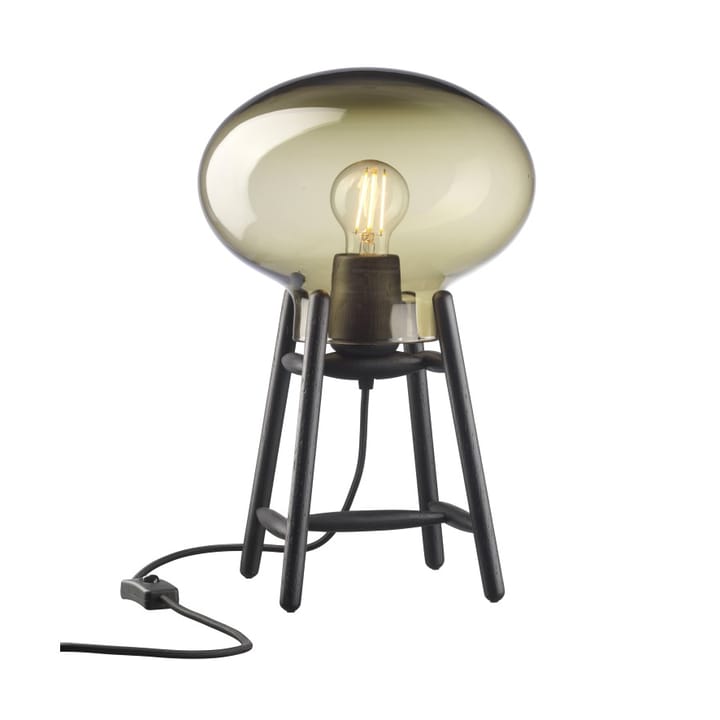U4 Hiti tafellamp - Smoked glass-oak black painted - FDB Møbler