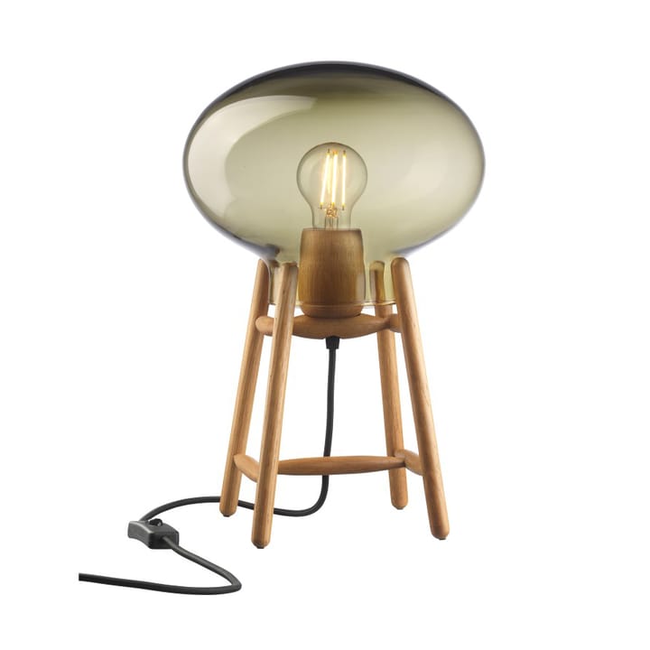 U4 Hiti tafellamp - Smoked glass-oak nature lacquered - FDB Møbler