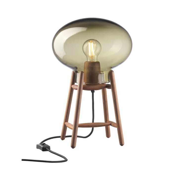 U4 Hiti tafellamp - Smoked glass-walnut nature lacquered - FDB Møbler