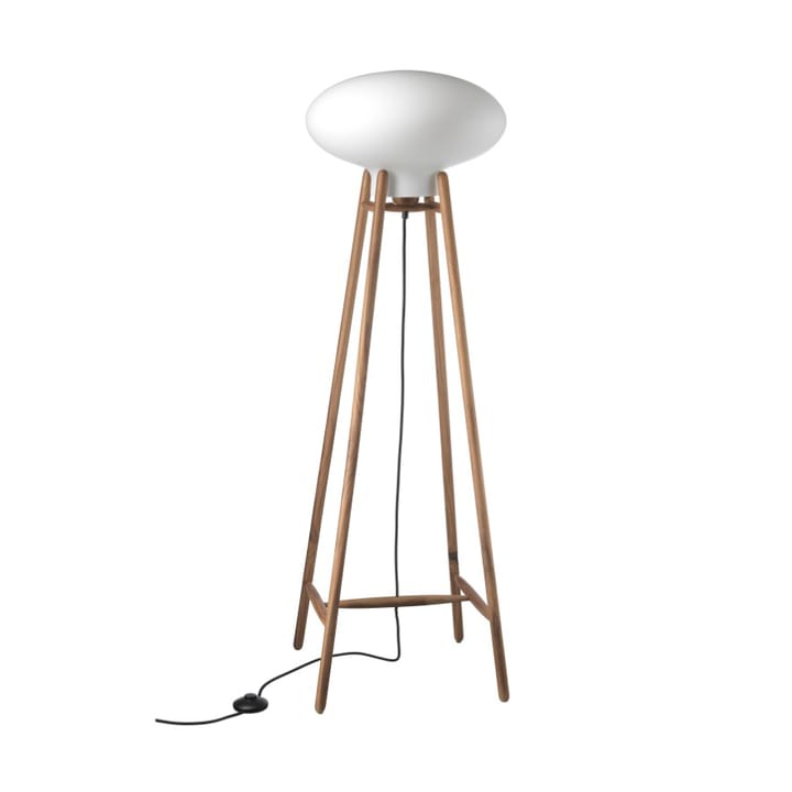 U5 Hiti vloerlamp - Opal glass-walnut nature lacquered - FDB Møbler