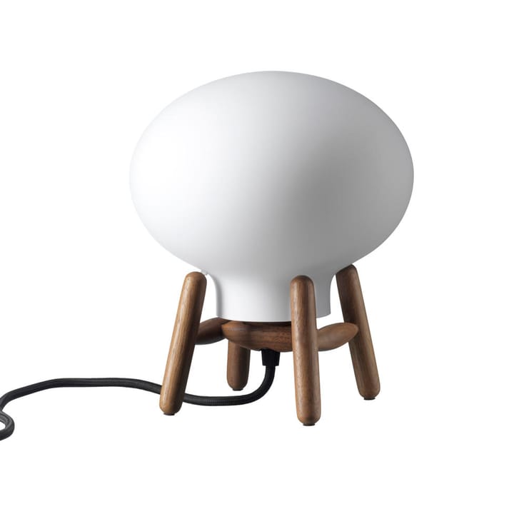 U6 Hiti Mini tafellamp, Opal glass-walnut nature lacquered FDB Møbler
