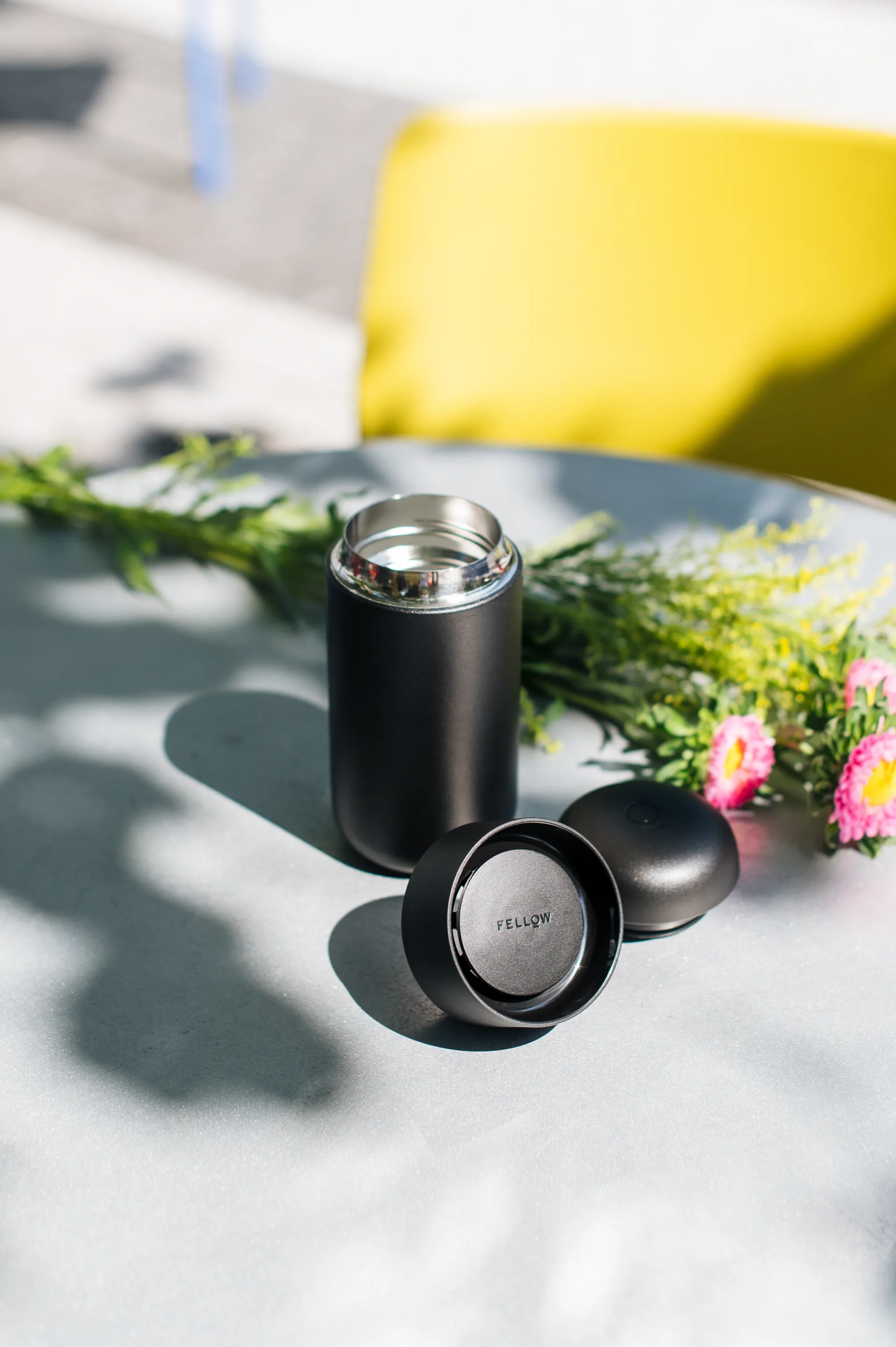 Carter thermosbeker met spatbescherming 35 cl, Matte black Fellow