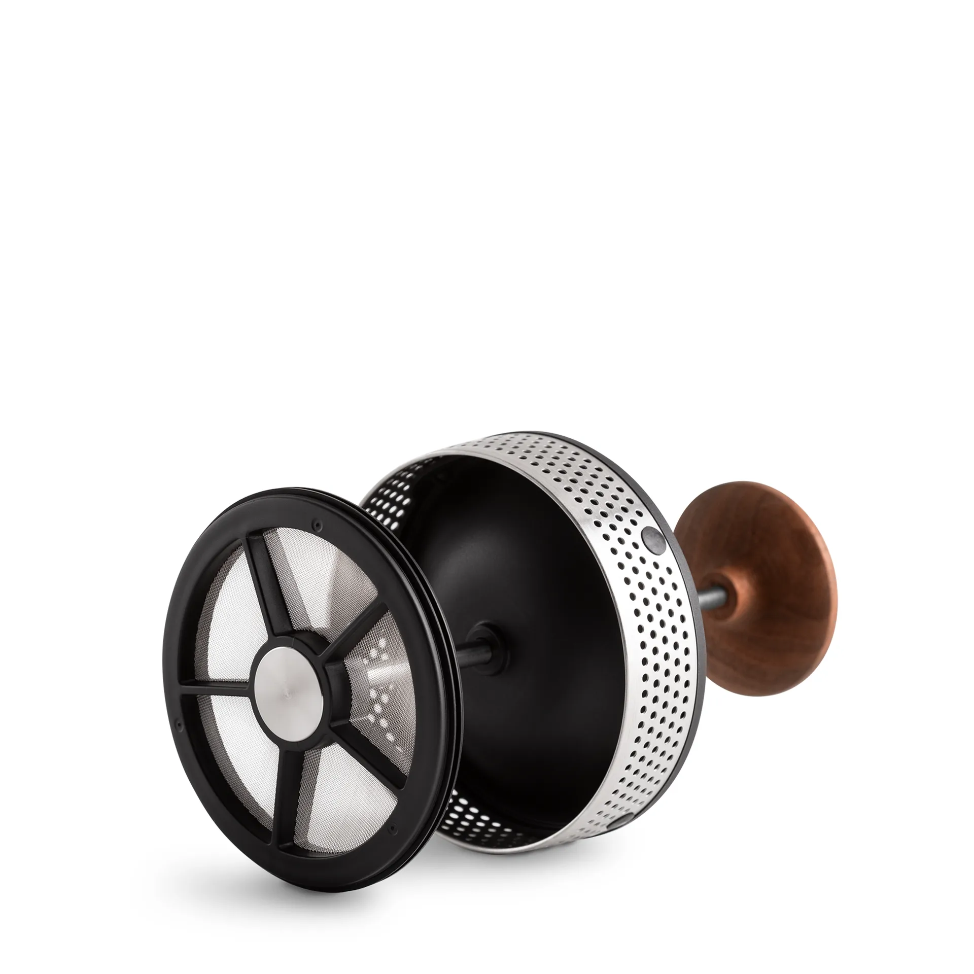 Clara koffiepers 70,9 cl, Matte black-walnut Fellow