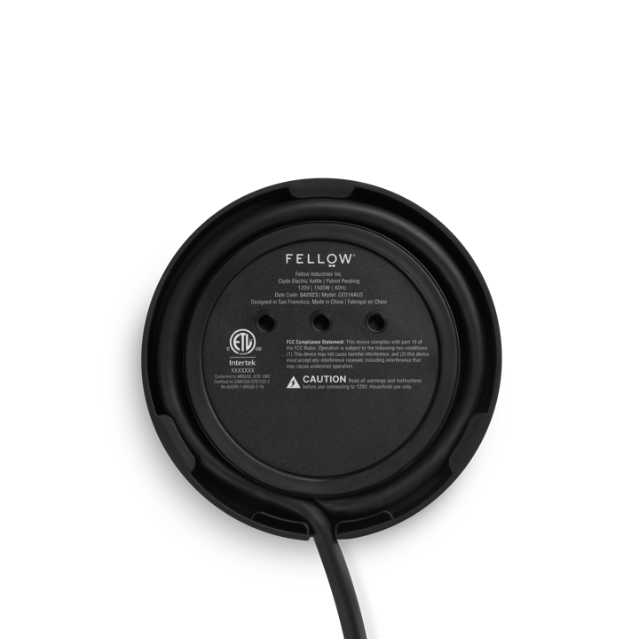 Clyde waterkoker 1,5 L, Matte black Fellow