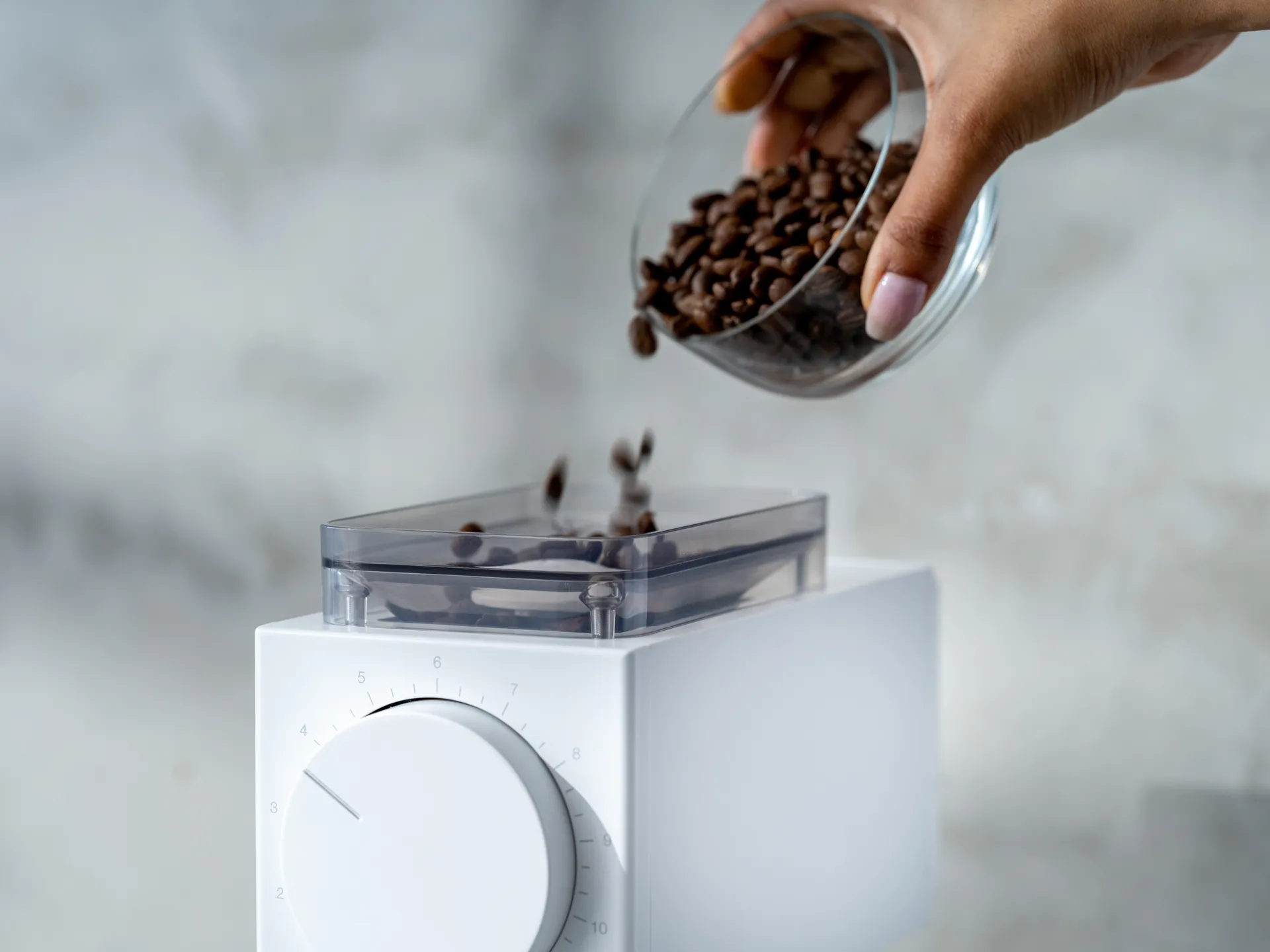 Ode koffiemolen gen 2, Matte white Fellow