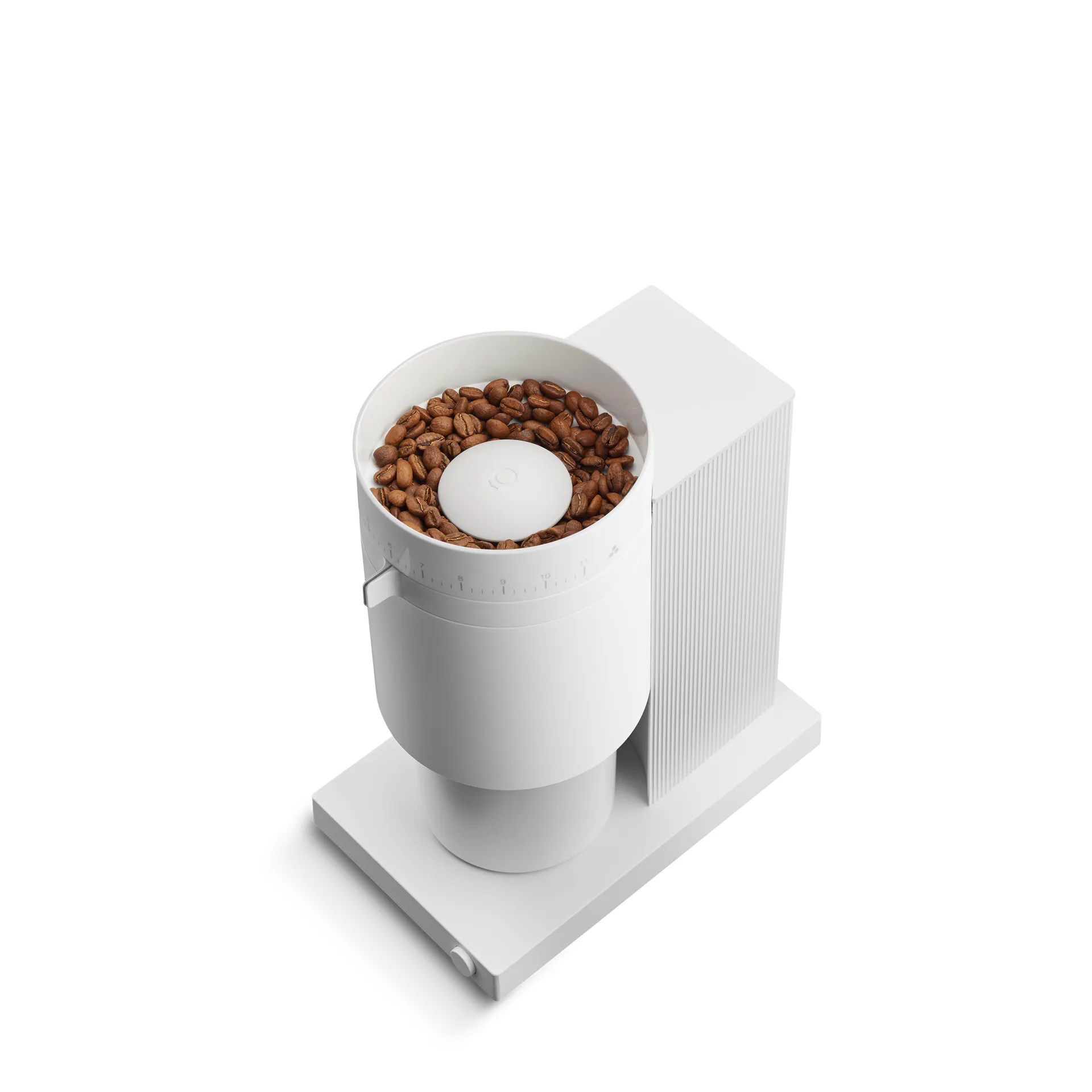 Opus Conical Burr elektrische koffiemolen, Matte white Fellow