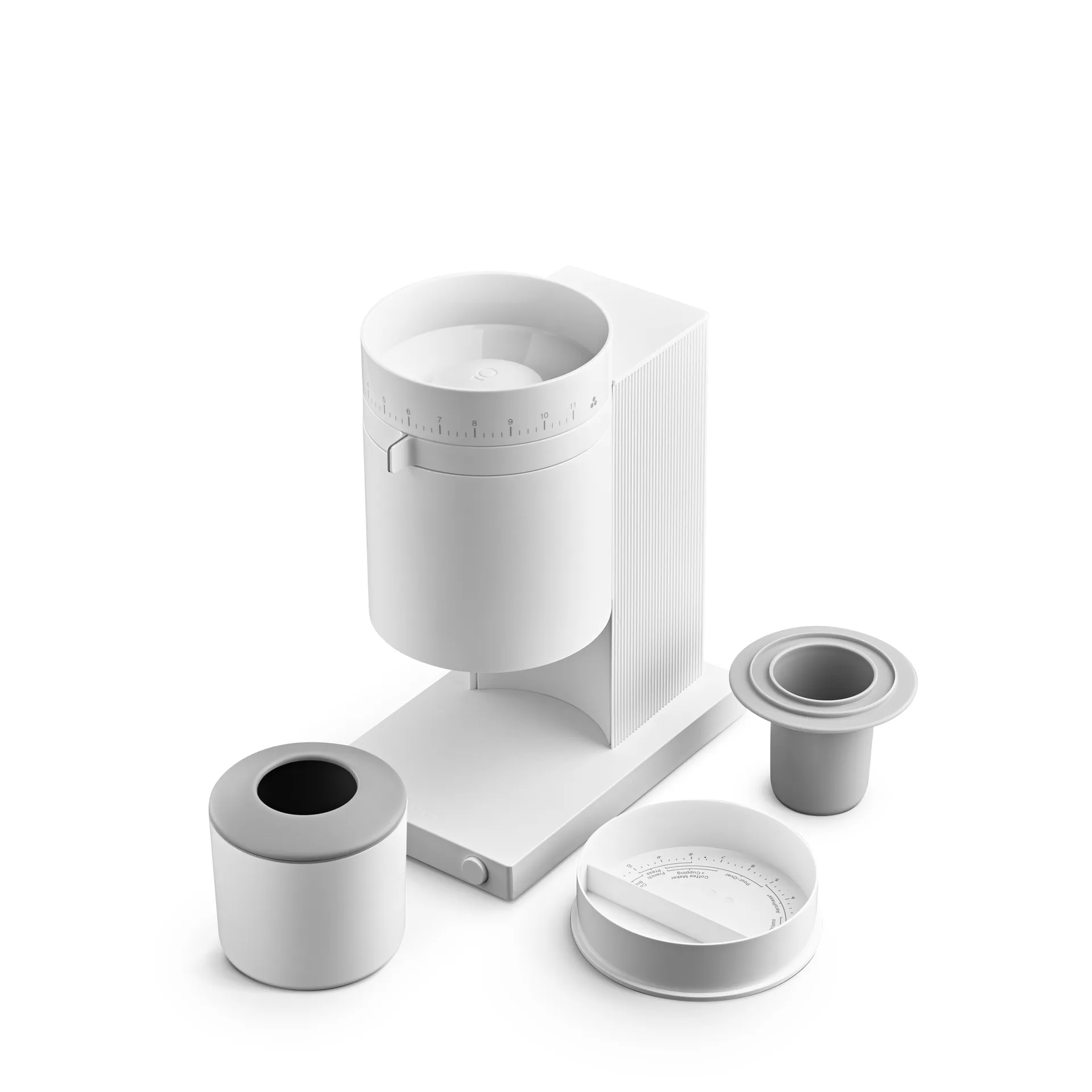 Opus Conical Burr elektrische koffiemolen, Matte white Fellow