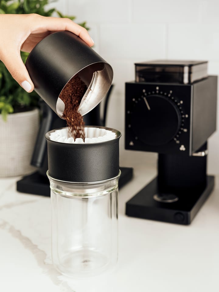 Stagg X pour-over dripper 2-pack, Matte black-clear glass Fellow