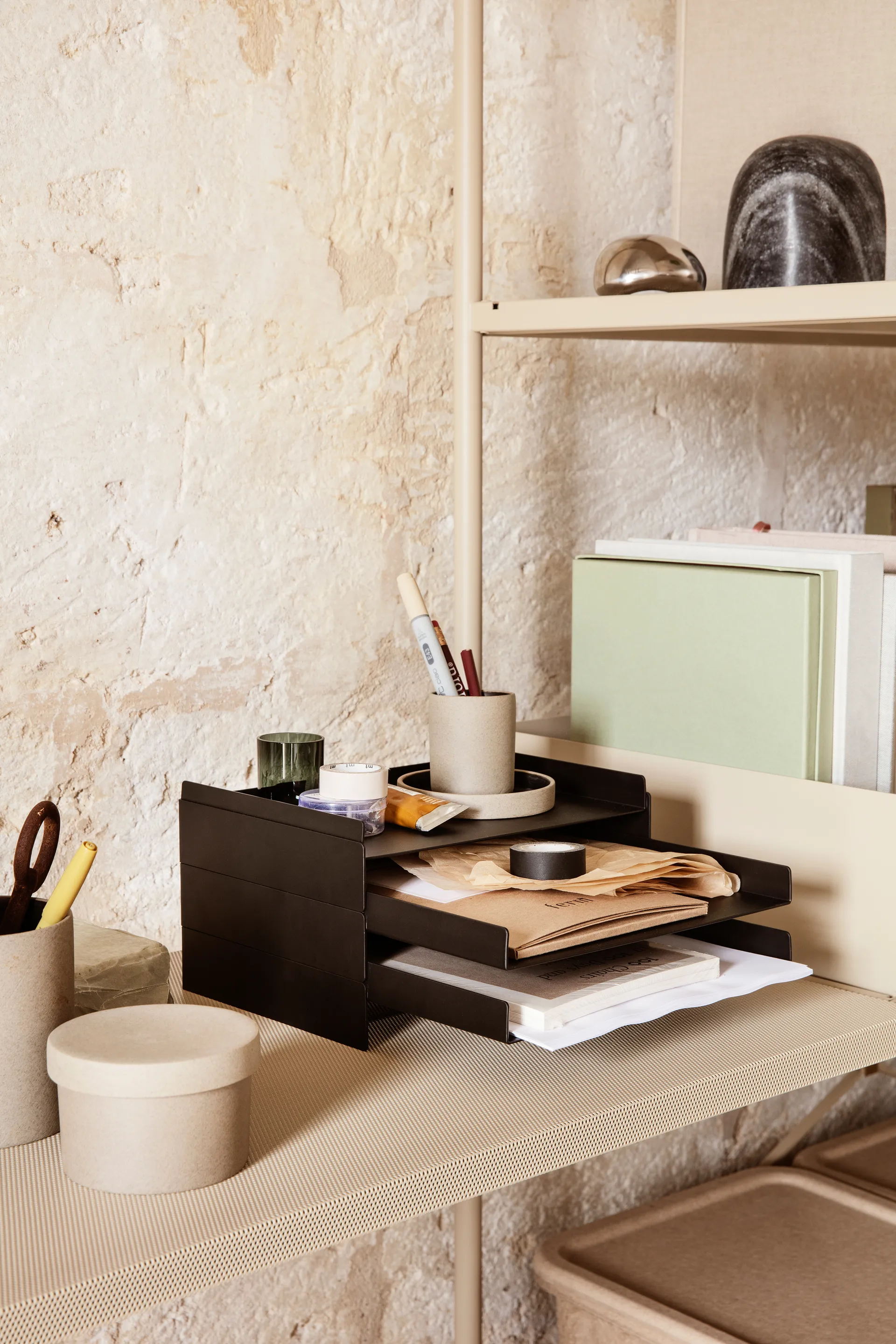 2x2 Organiser brievenbak, Zwart Ferm Living