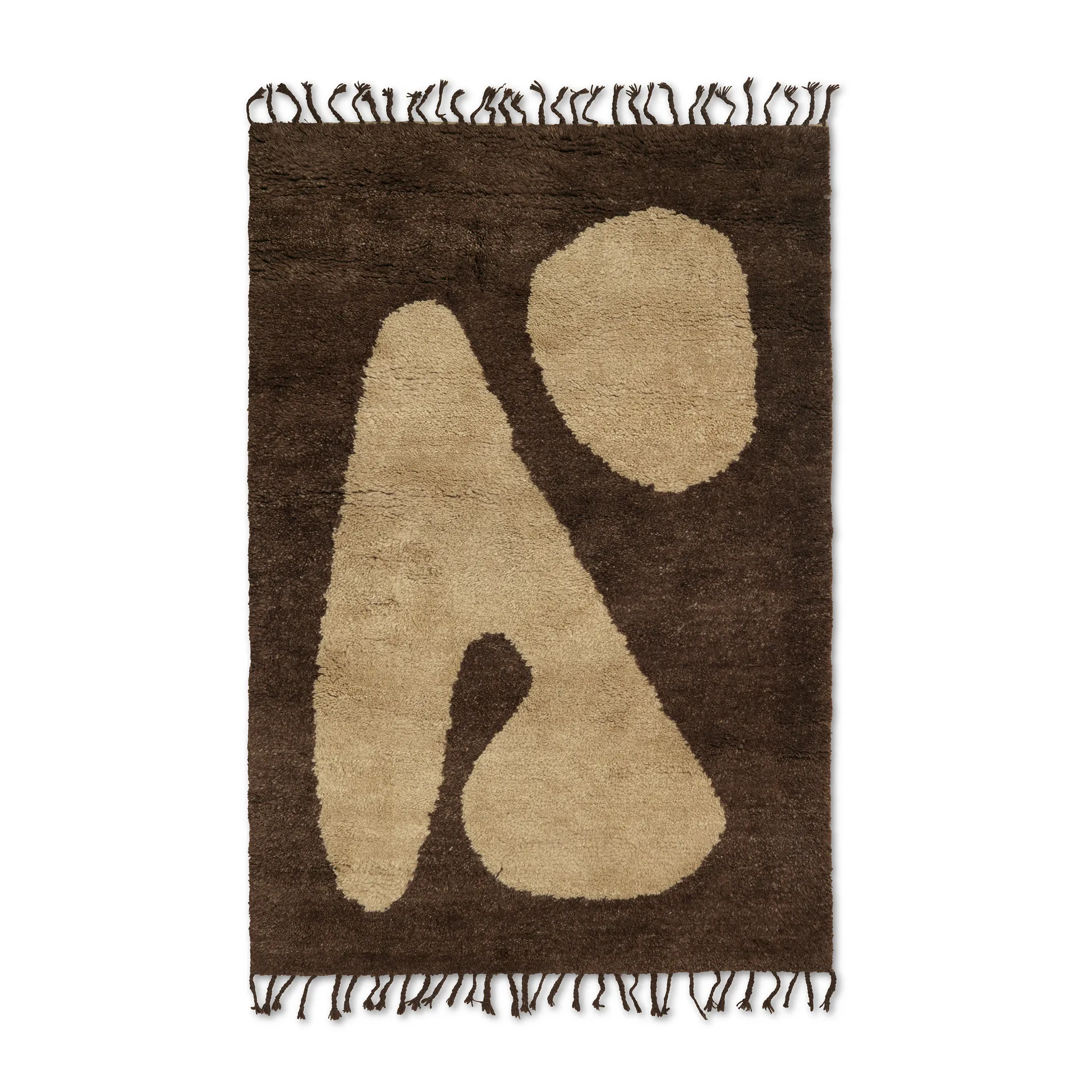 Abstract vloerkleed brown-off-white, 120x180 cm Ferm Living