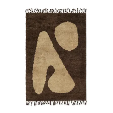 Abstract vloerkleed brown-off-white - 120x180 cm - Ferm Living