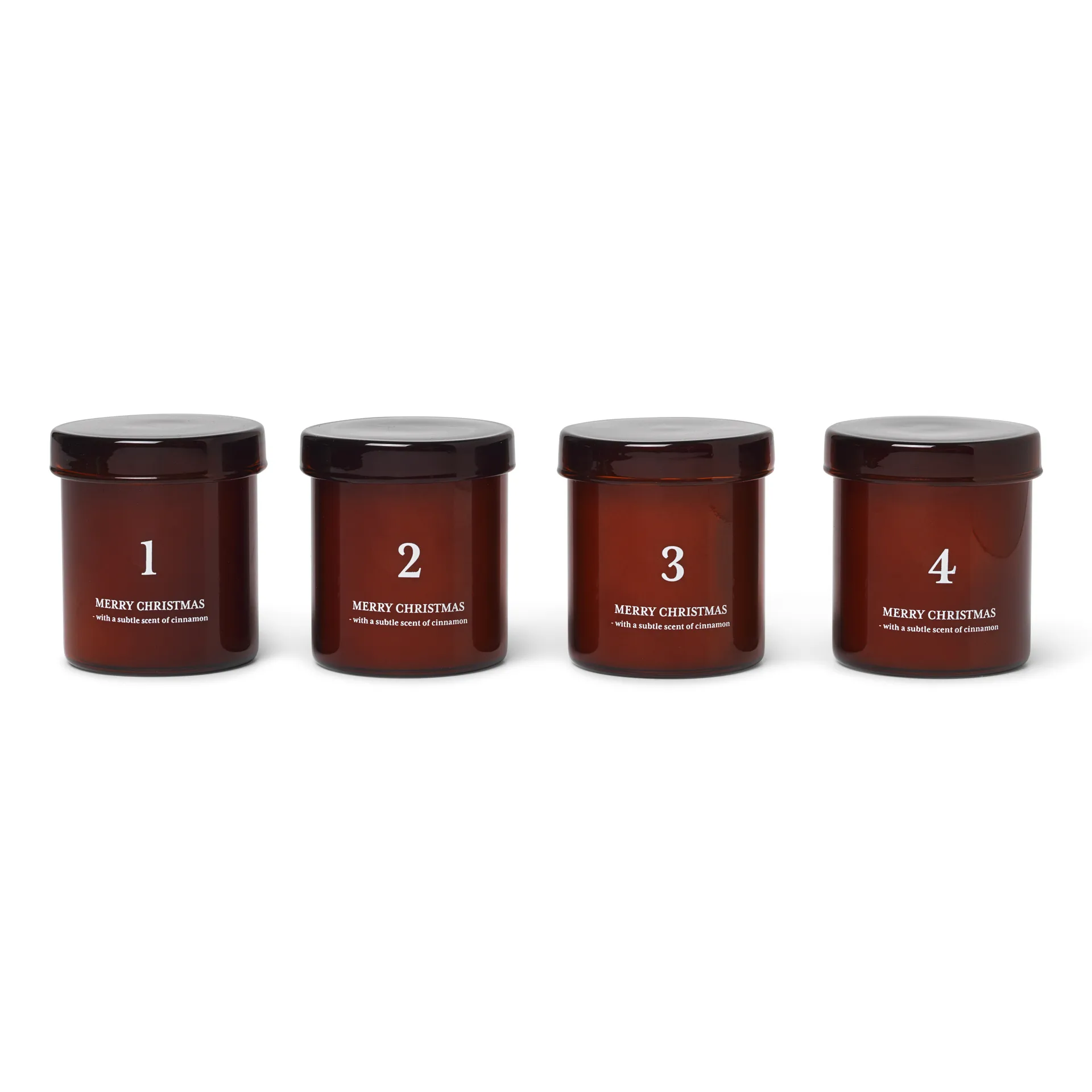 Adventskaars met geur 4-pack, Roodbruin Ferm Living
