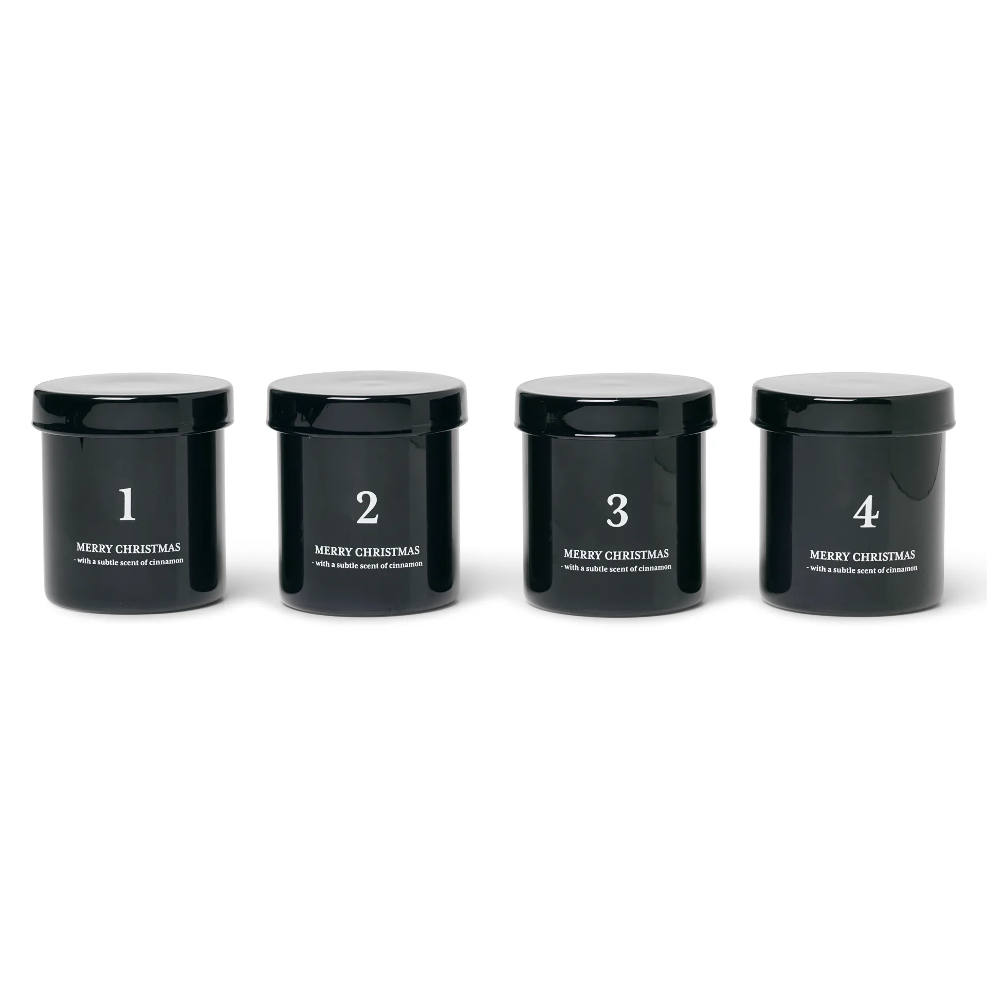 Adventskaars met geur 4-pack, Zwart Ferm Living