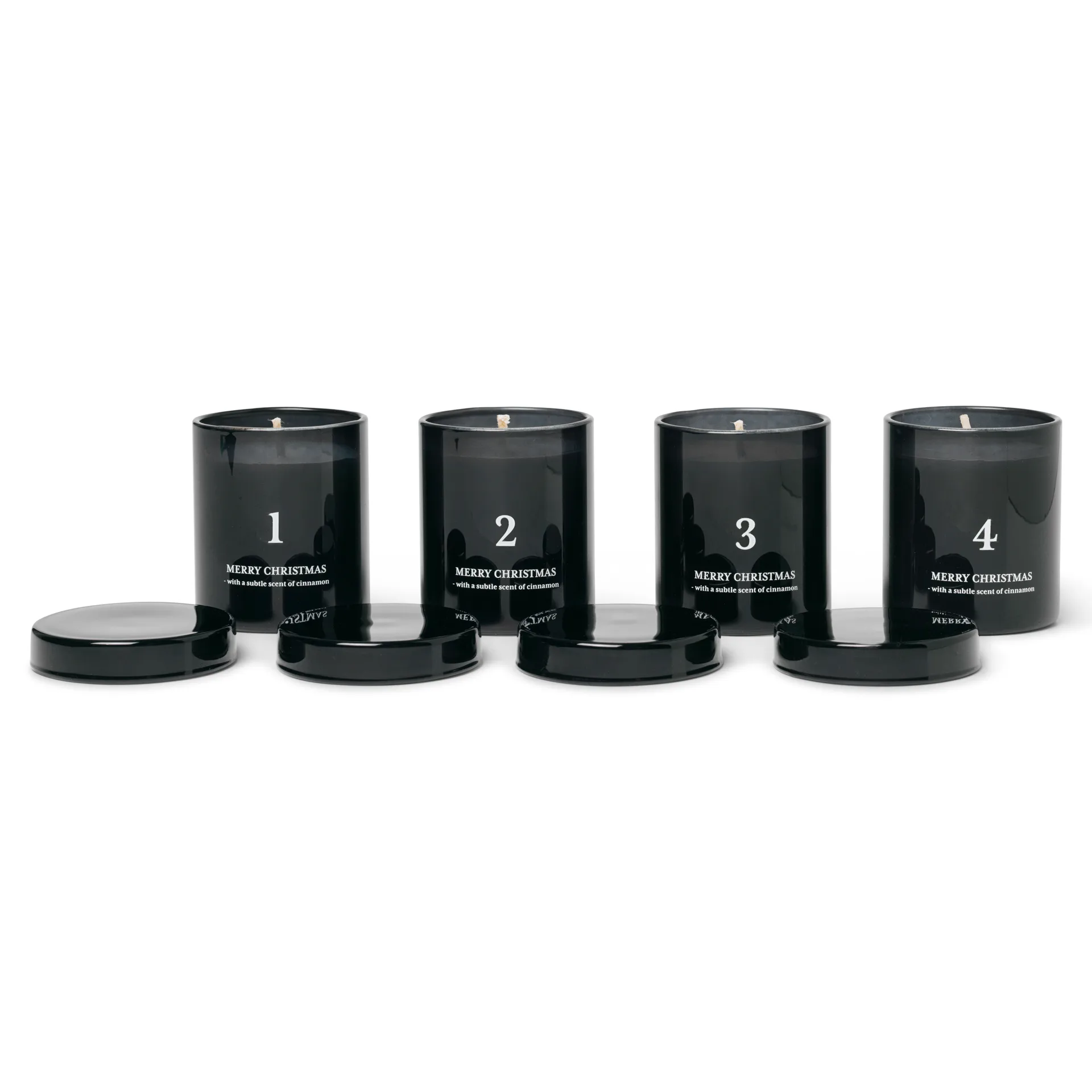 Adventskaars met geur 4-pack, Zwart Ferm Living