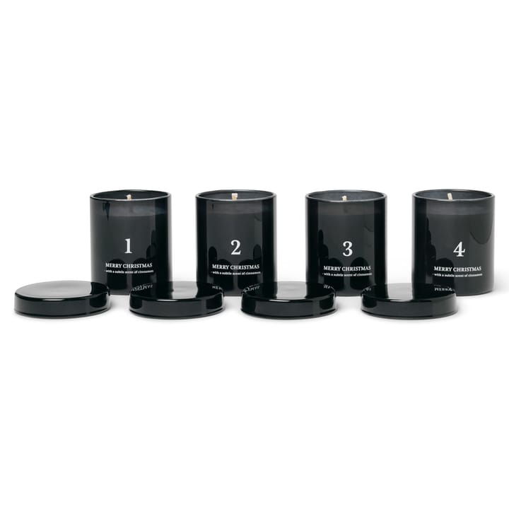 Adventskaars met geur 4-pack, Zwart Ferm Living