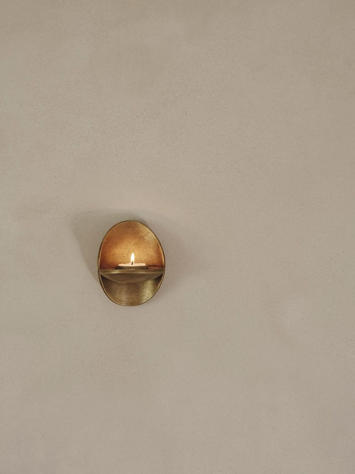 Agapé waxinelichtjeshouder wand, Brass finish Ferm Living