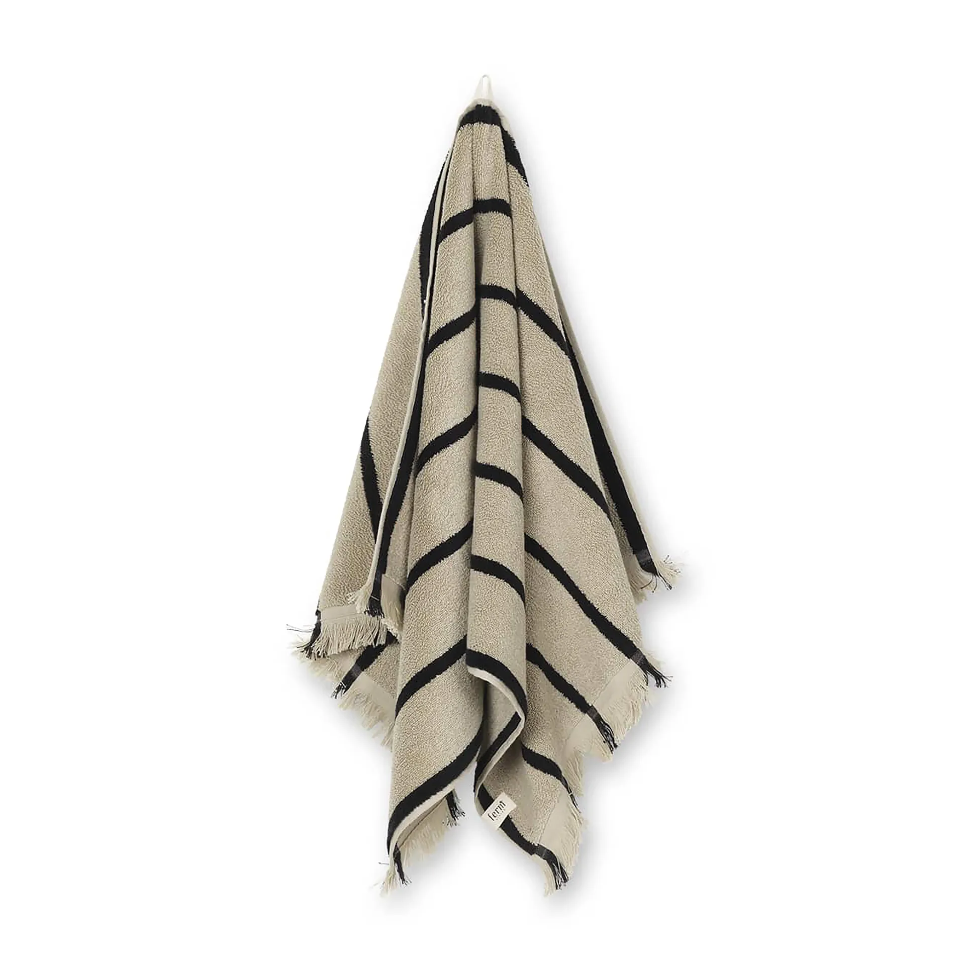 Alee handdoek 50x100 cm, Sand-black Ferm Living