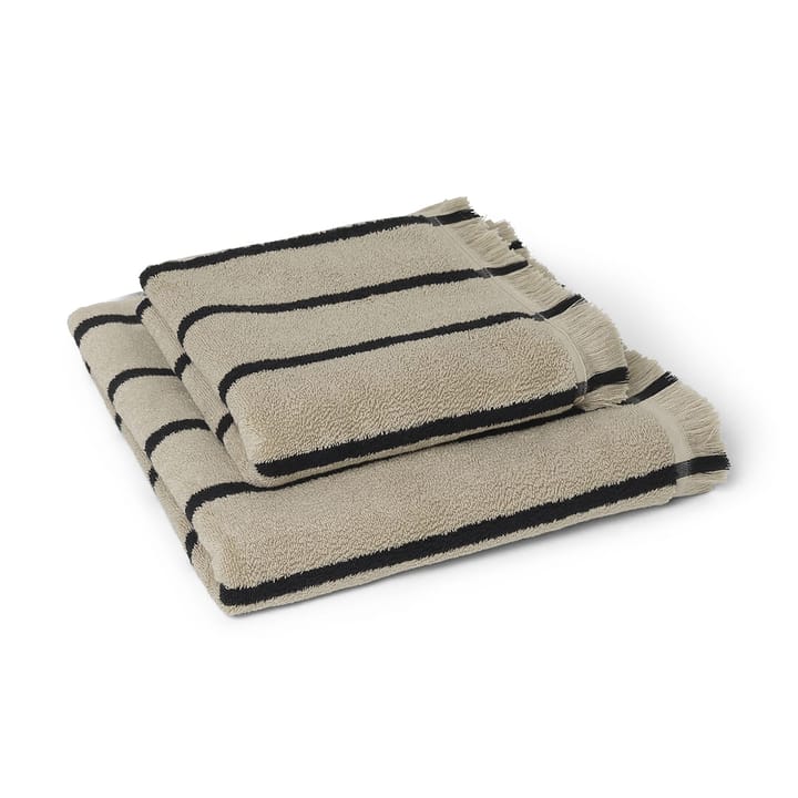 Alee handdoek 50x100 cm - Sand-black - ferm LIVING