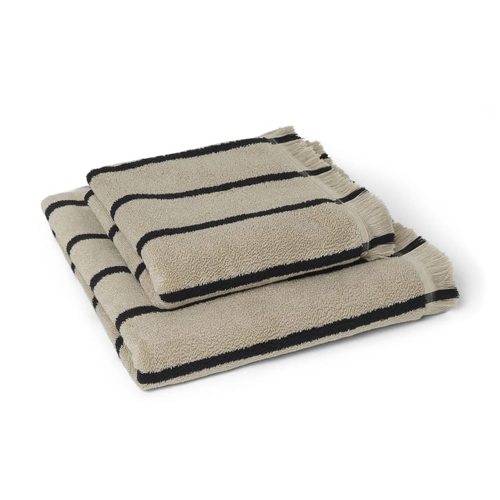 Alee handdoek 70x140 cm, Sand-black Ferm Living