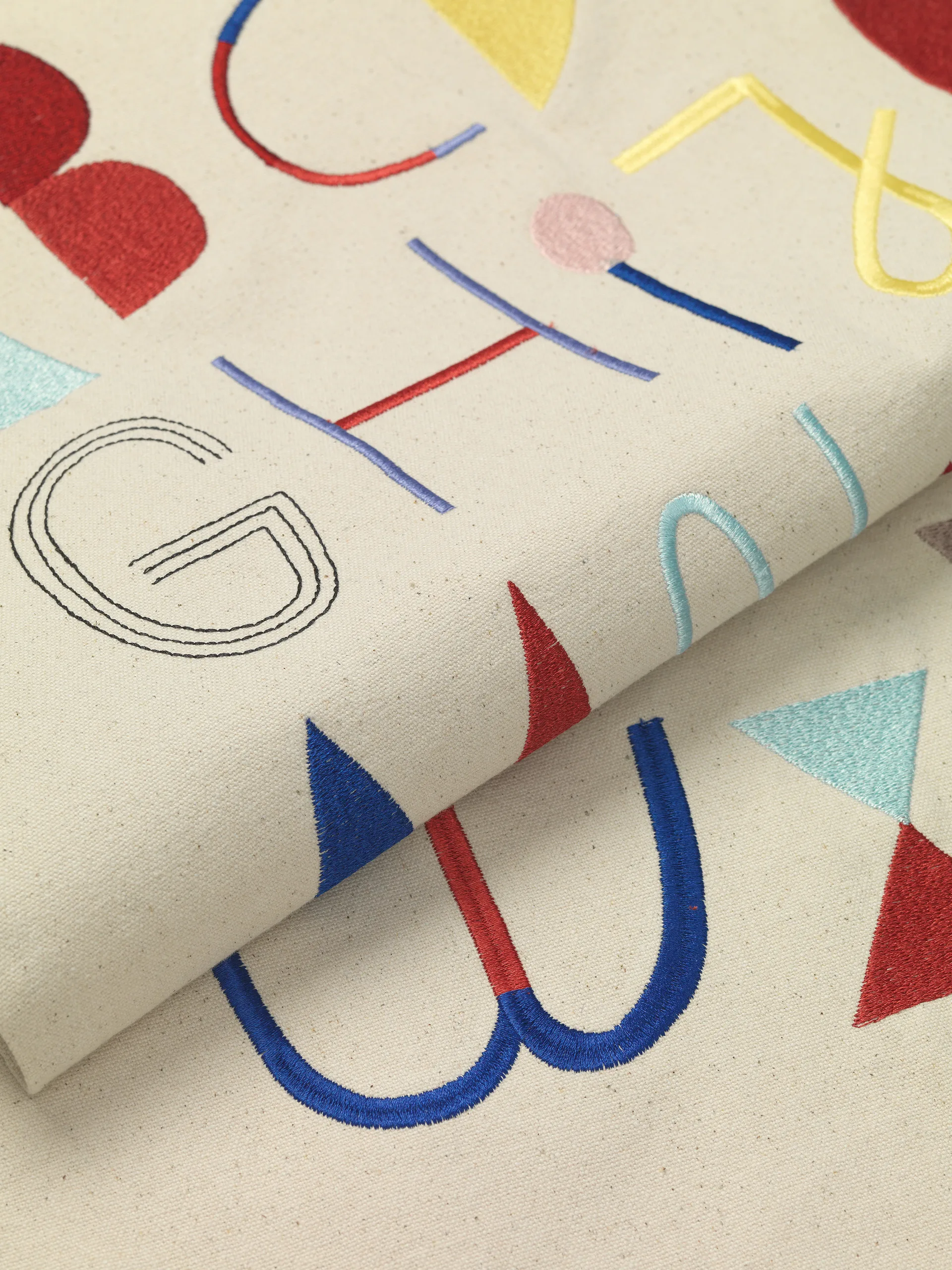 Alpabet stoffen poster, Offwhite Ferm Living