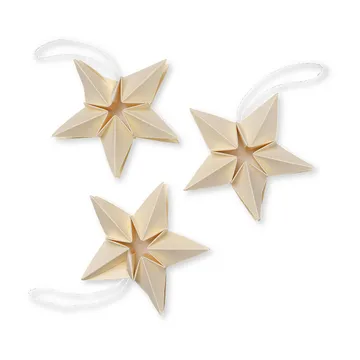 Amanda papieren ster kersthanger 3-pack - off-white - Ferm Living