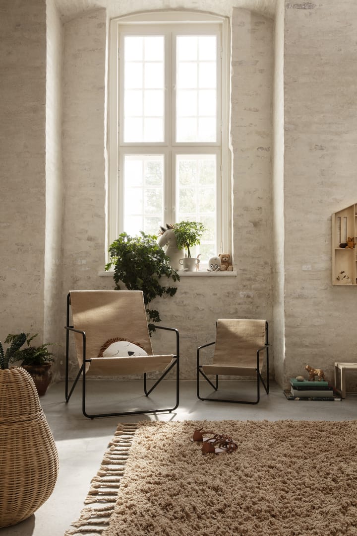 Amass long pile vloerkleed 140x140 cm, White Pepper Ferm Living