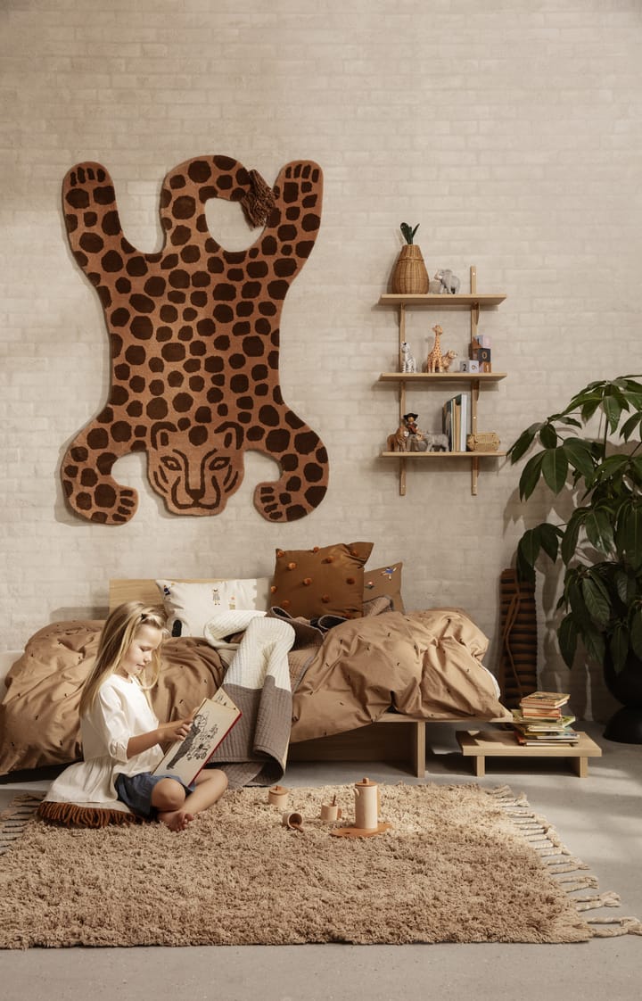 Amass long pile vloerkleed 140x140 cm, White Pepper Ferm Living