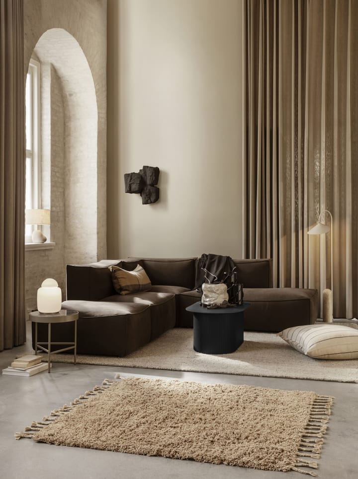 Amass long pile vloerkleed 140x140 cm, White Pepper Ferm Living