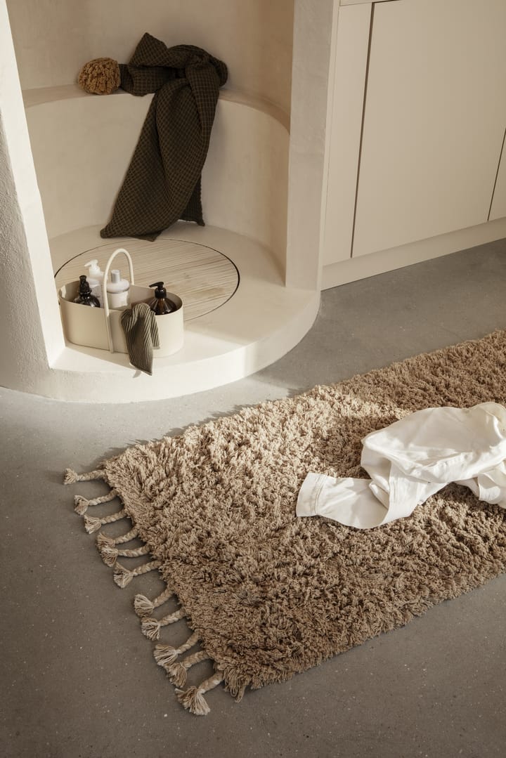 Amass long pile vloerkleed 70x50 cm, White Pepper Ferm Living