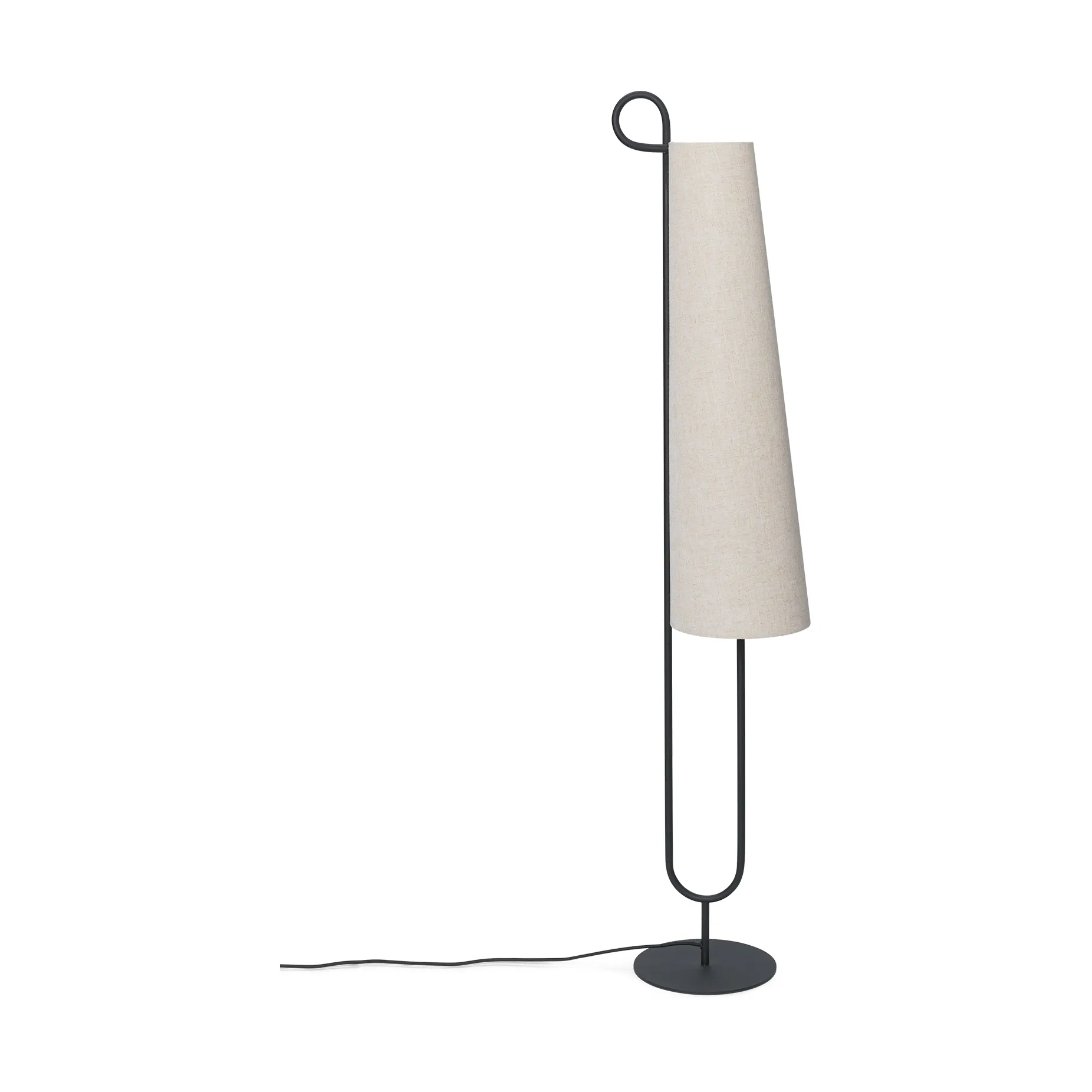 Ancora vloerlamp, Zwart-Natuurlijk Ferm Living