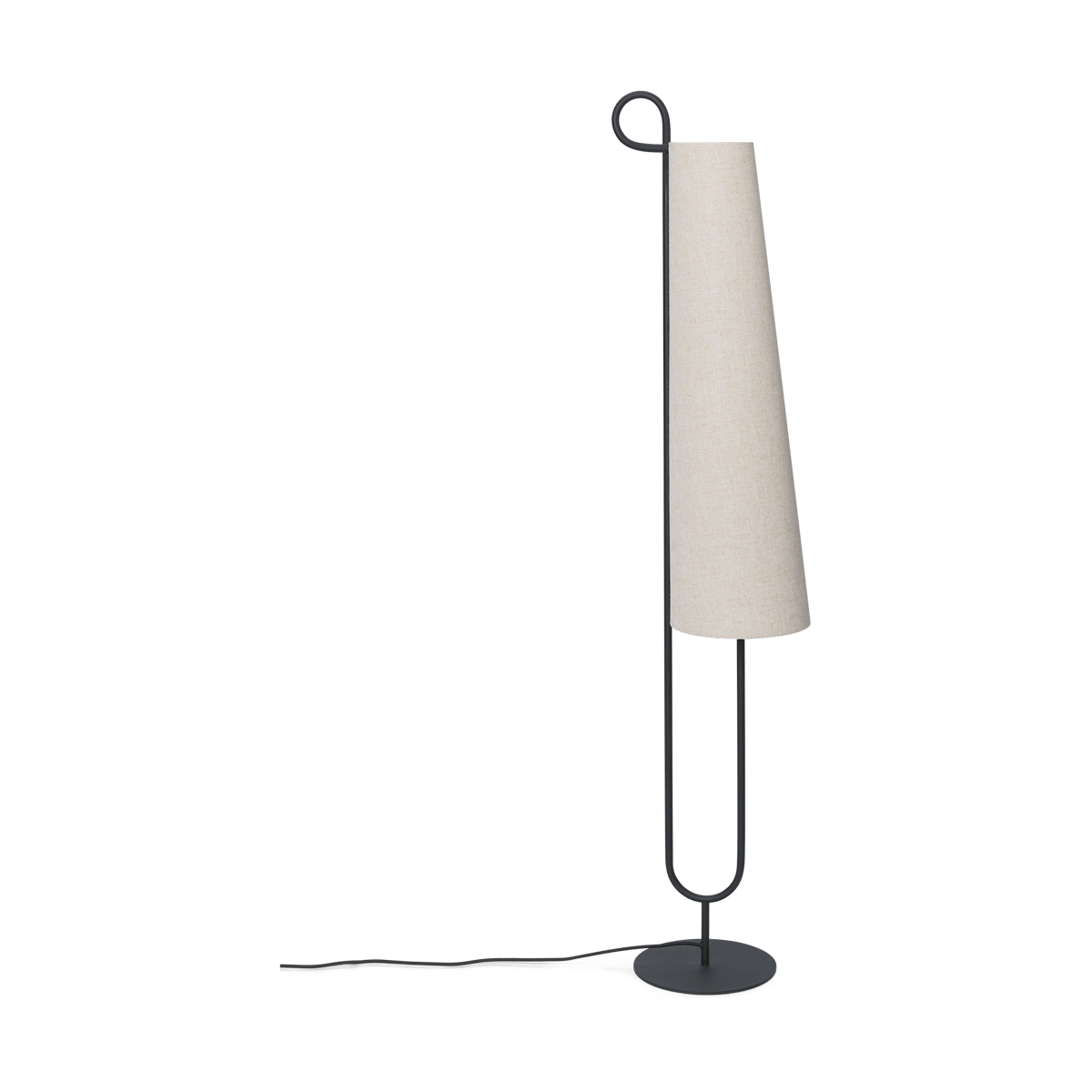 Ferm Living Ancora vloerlamp Zwart-Natuurlijk | Scandinavisch Interieur | Vloerlampen | Zwart