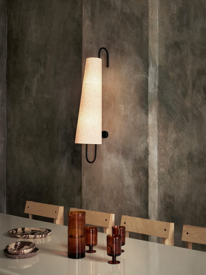 Ancora wandlamp - Zwart-Natuurlijk - ferm LIVING