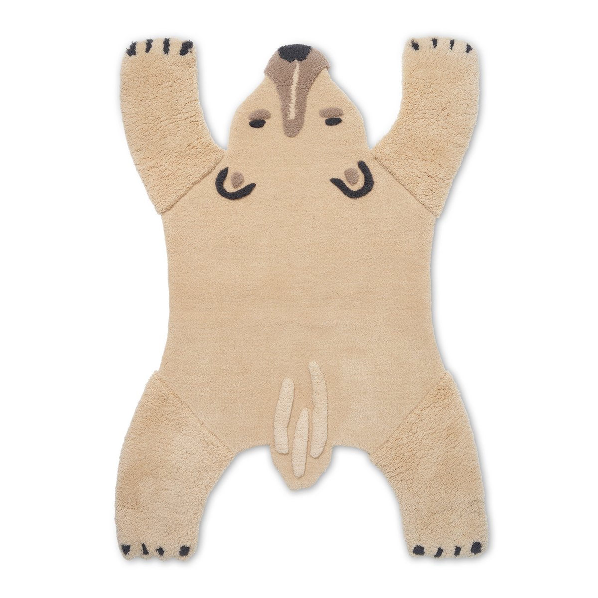 Ferm Living Animal wollen vloerkleed Polar bear | Scandinavisch Interieur | Kindervloerkleden | Wit