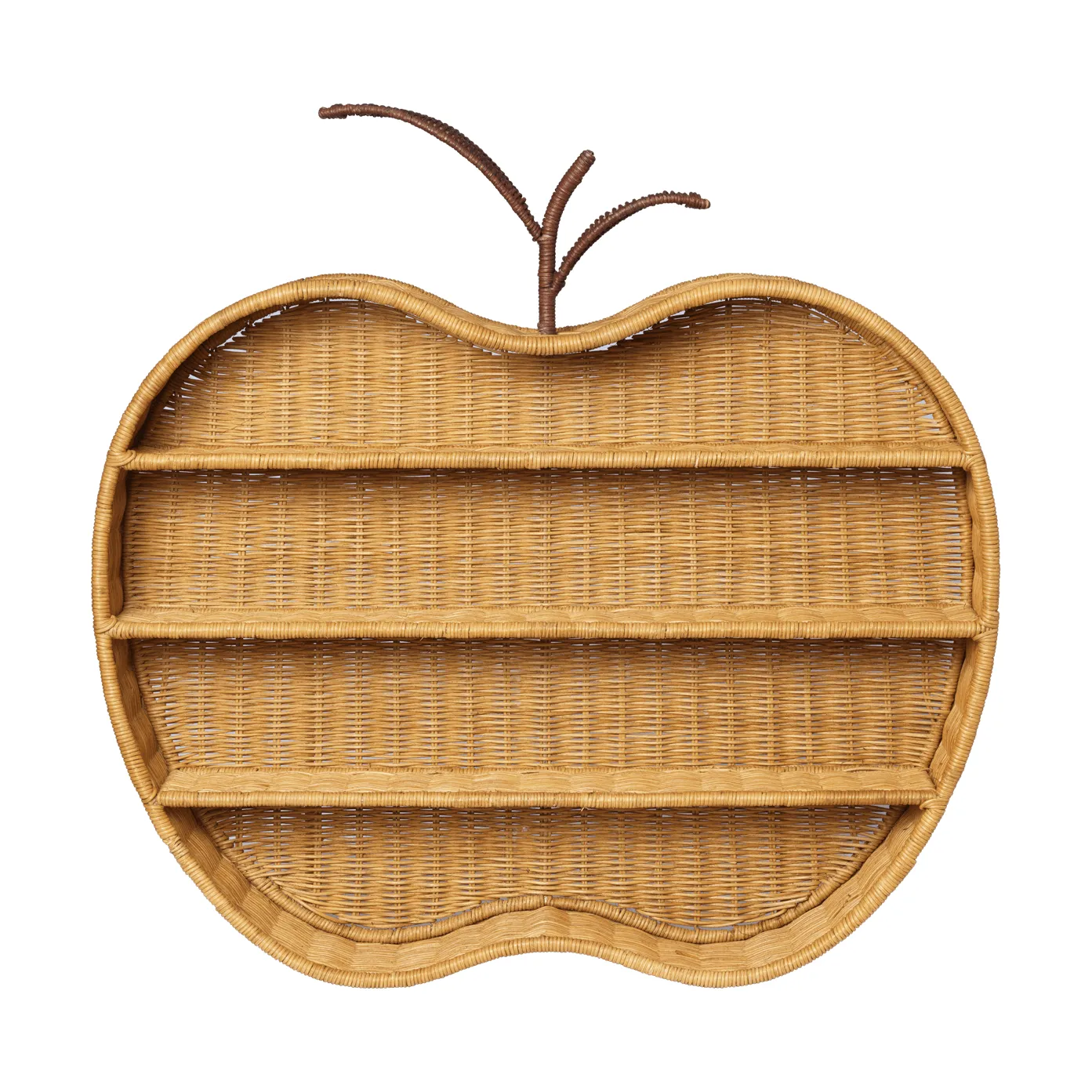 Apple braided wandplank, Natural, 70x12,5x68 cm Ferm Living