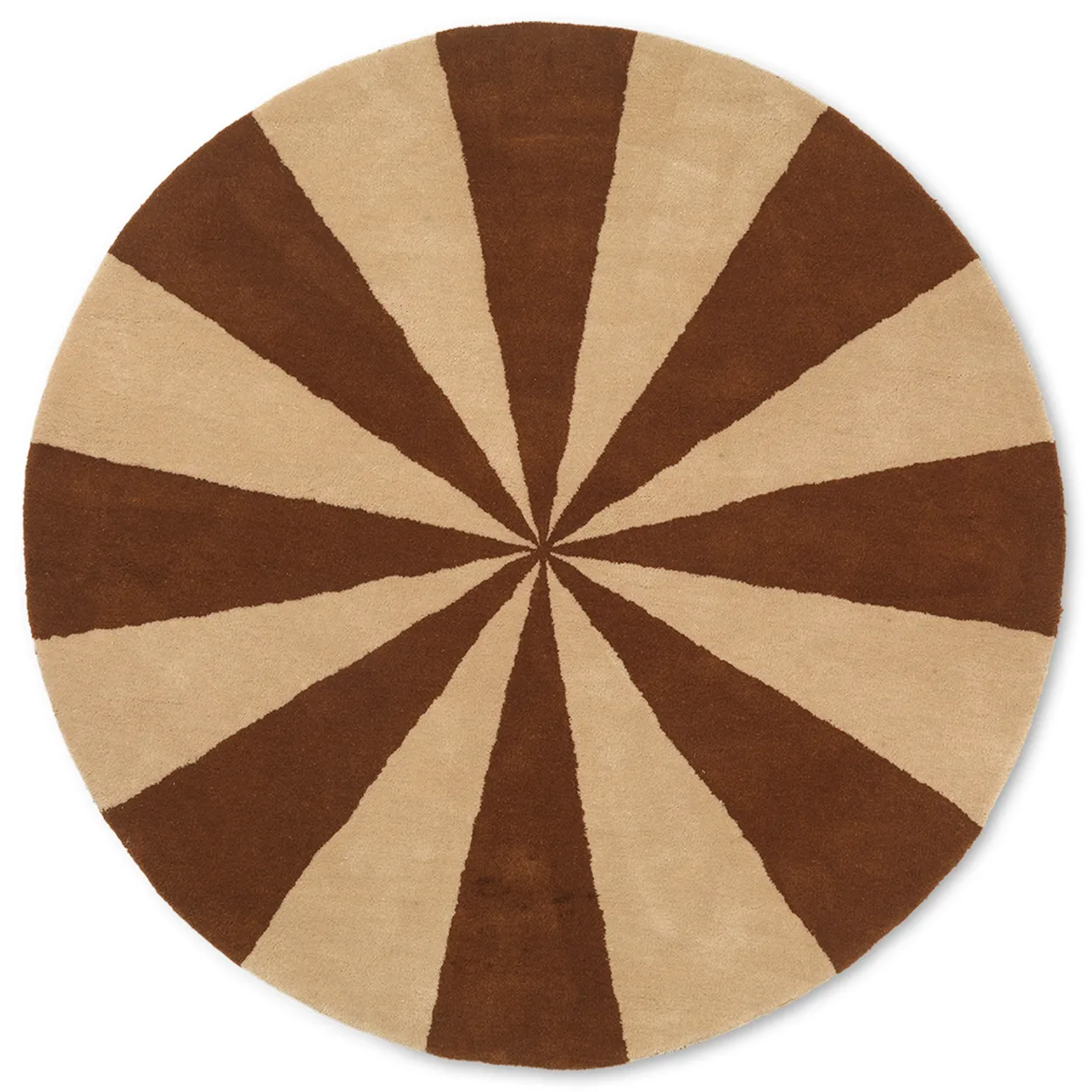 Ferm Living Arch handgetuft tapijt ~130 cm Dark brick-Off white