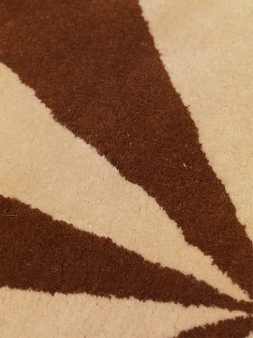 Arch handgetuft tapijt Ø130 cm - Dark brick-Off white - Ferm Living